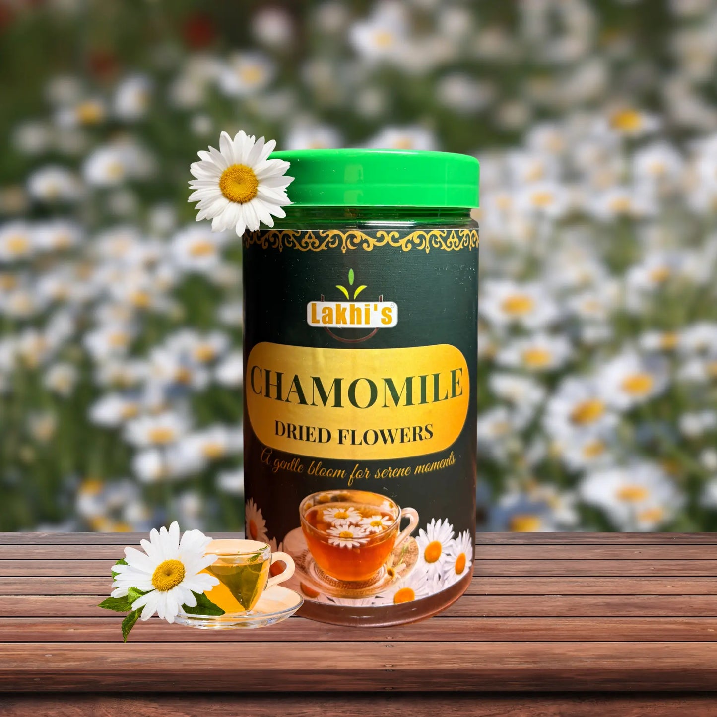 Lakhi's Chamomile Dried Flowers — Pure Dried Chamomile for a Calming Herbal Brew