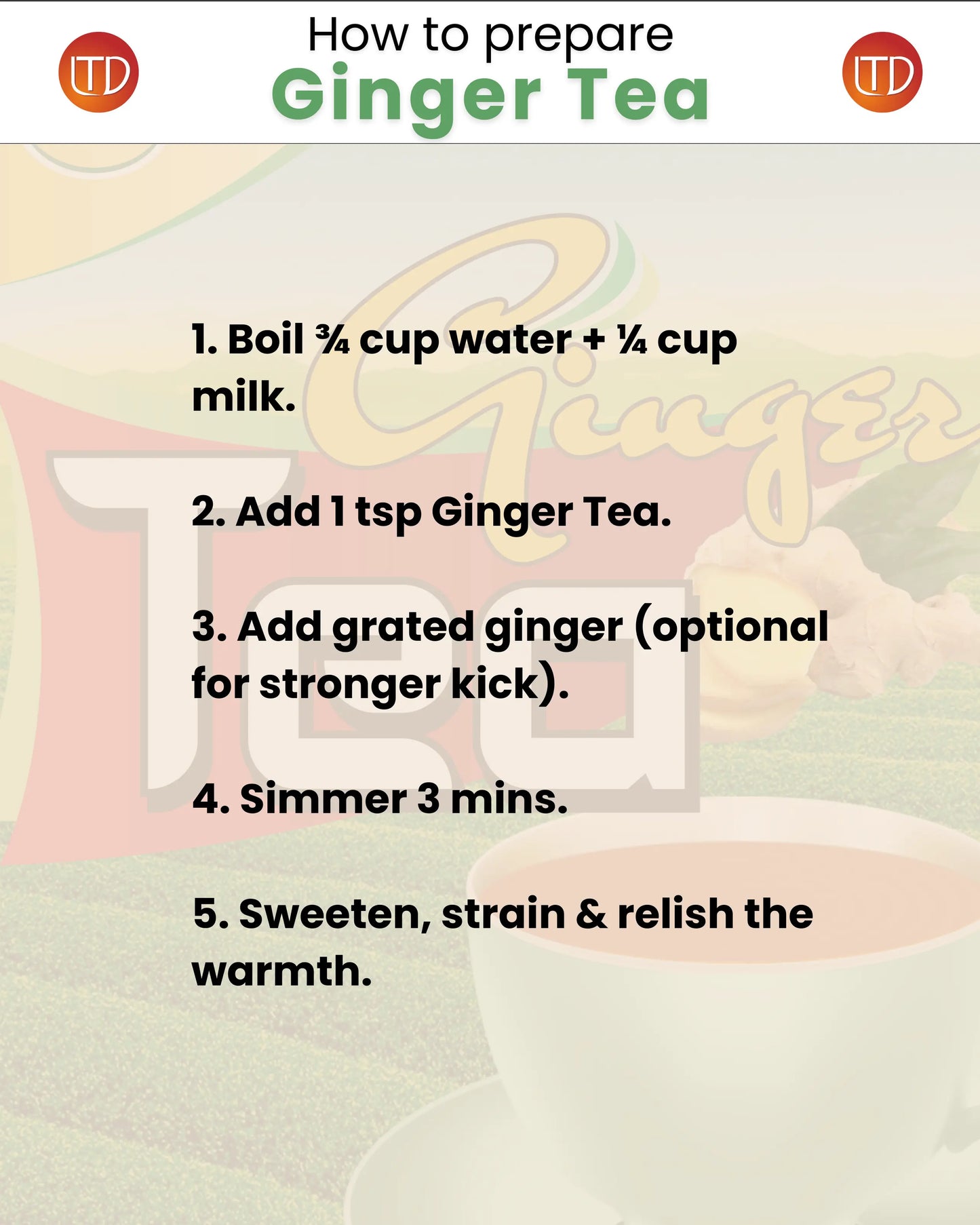 Lakhi's Ginger Tea | Premium Tea | Lucky Tea Depot