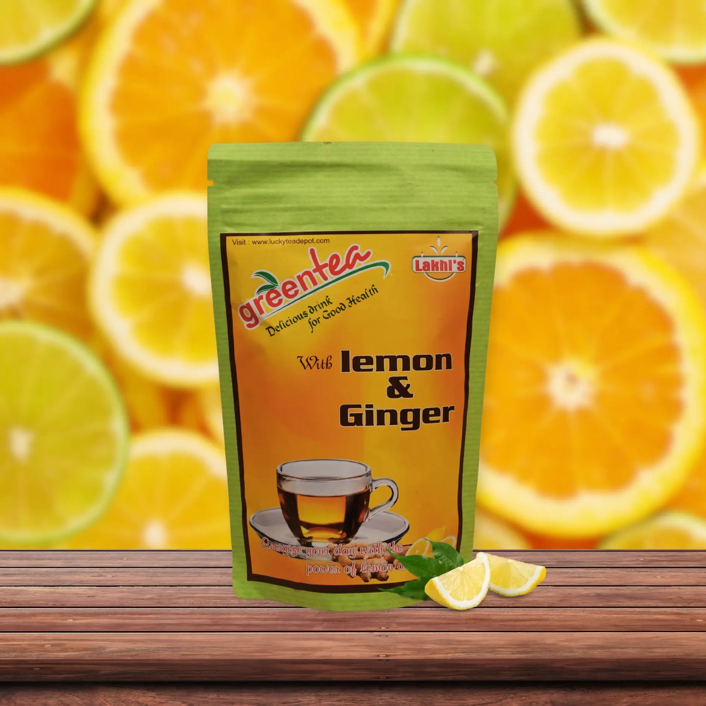 Lakhi’s Green Tea with Lemon and Ginger