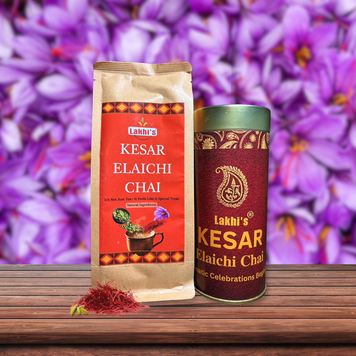 Lakhi's Kesar Elaichi Chai | Real Saffron & Cardamom – LUCKY TEA DEPOT