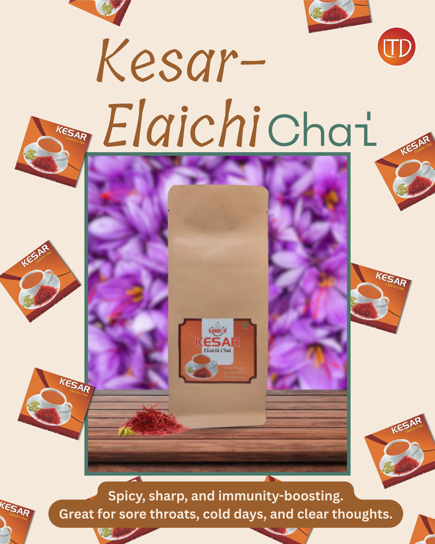 Lakhi's Kesar Elaichi Chai | Premium Tea | Lucky Tea Depot