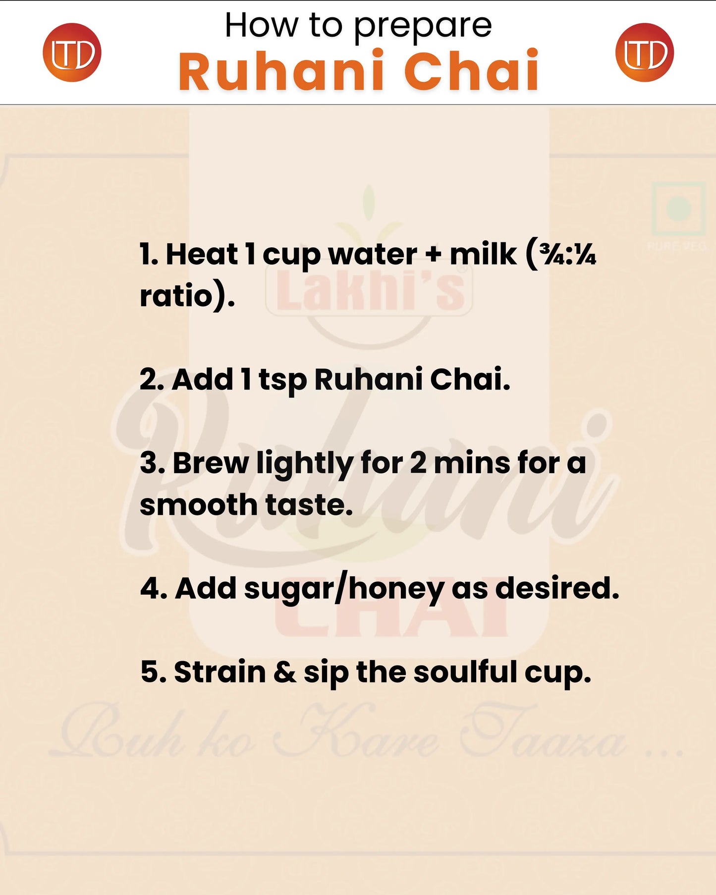 Lakhi's Ruhani Chai | Premium Tea | Lucky Tea Depot